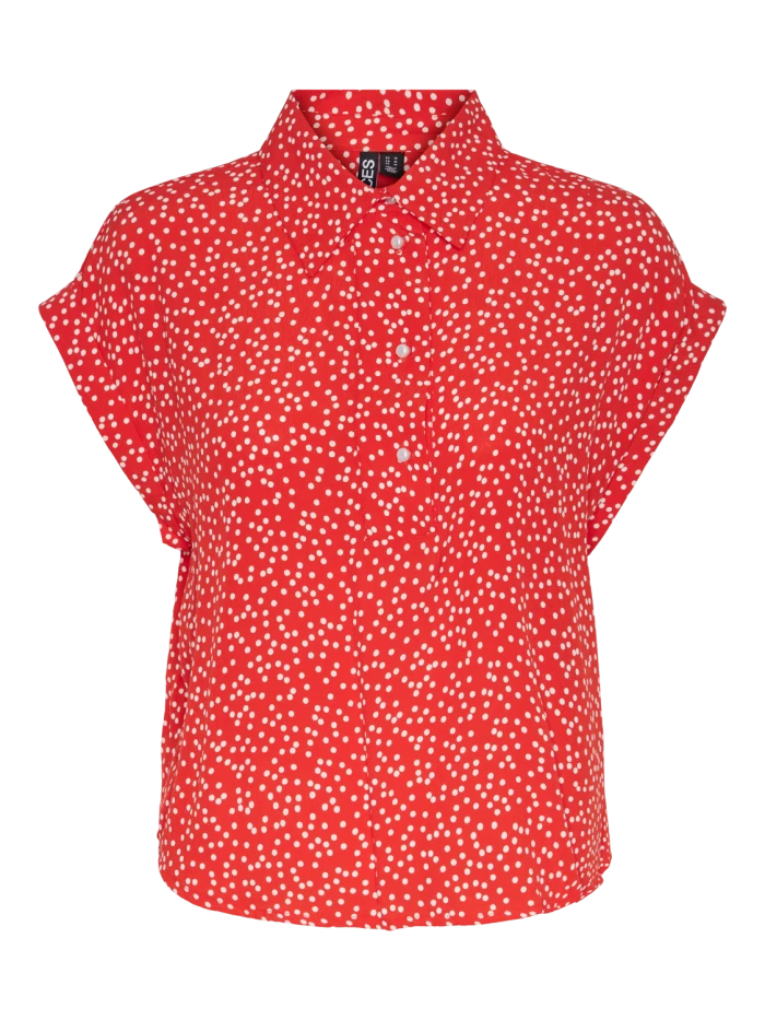Camisa red , white dots- PCSUI SS TOP 