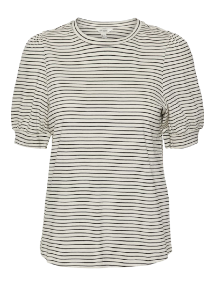 Camiseta basica rayas -VMKERRY 2/4 O-NECK STRIPE TOP 