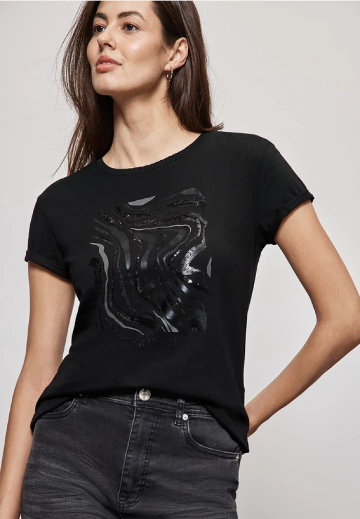 Camiseta lentejuelas- sequins artwork shirt