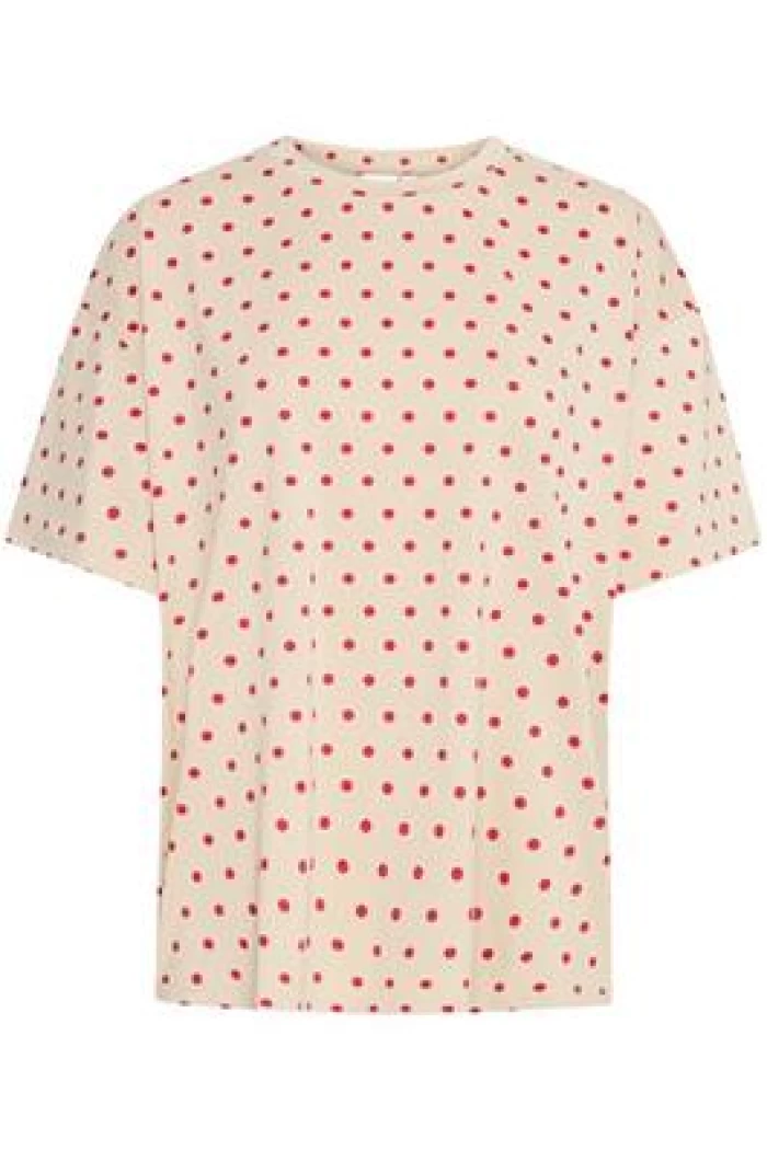 Camiseta lunares rojos estilo oversize- IXBEXI DOT