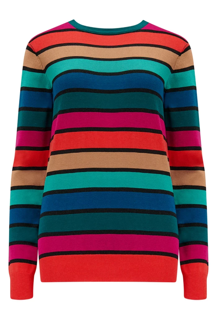 Astrid Jumper - Multi, Rainbow Stripes