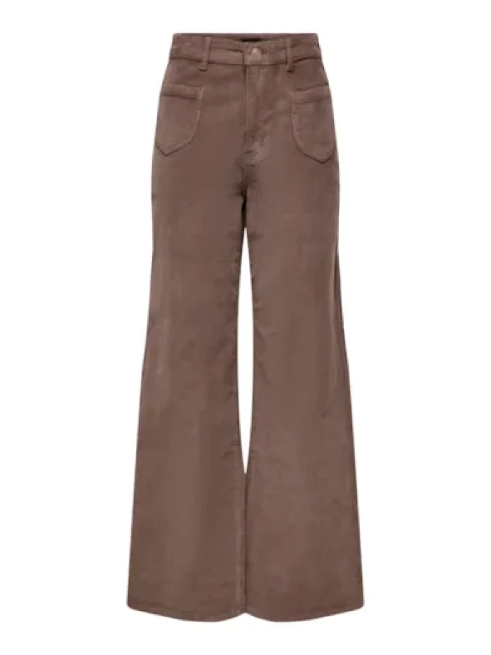 Pantalones wide leg de pana - color camel- ONLHOPE GLOBAL HW EBBA POCKETS PNT