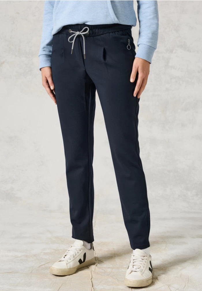 Pantalone jogger Style Tracey with zipper detail - azul marino