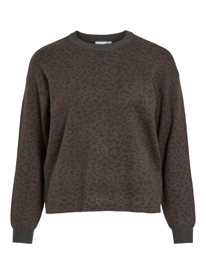 Jersey leo marron y gris VILA