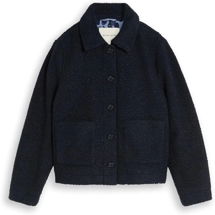Chaqueta teddy azul marino con forro leo azul TOM TAILOR