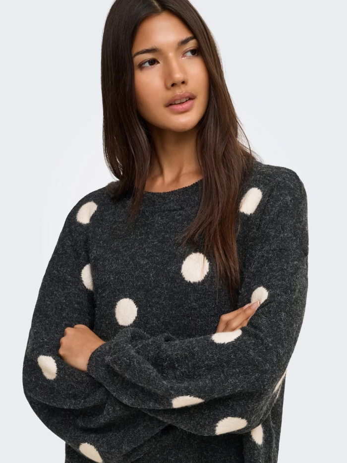 Jersey gris con lunares blancos ONLRICA ONLY