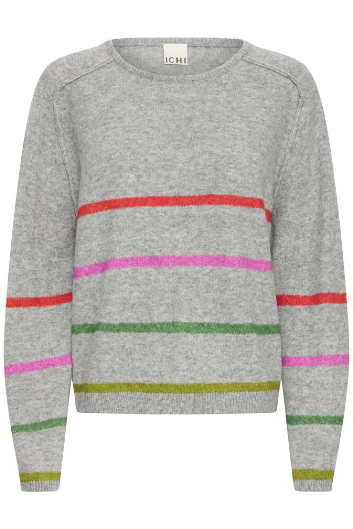 Jersey gris con rayas multi 20126161 IHDASILA LS4 ICHI