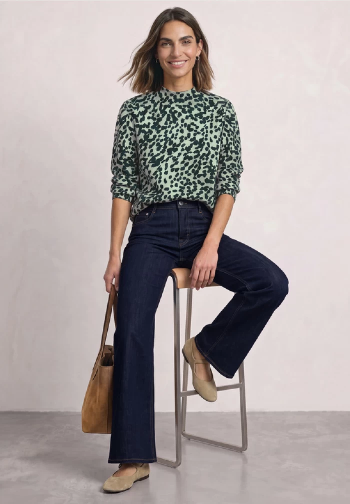 Jersey verde con estampado mini leo STREETONE