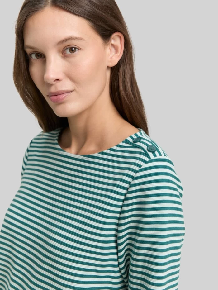 Sudadera fina maniga 3/4 verde turquesa 