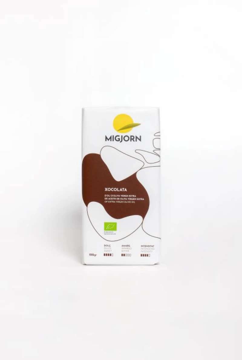 Rajola xocolata oli arbequina 100gr.