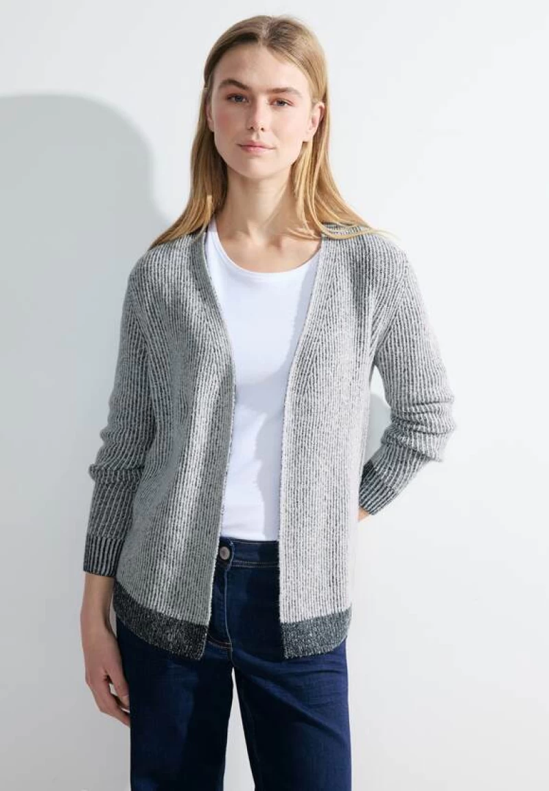 Plated Open Cardigan